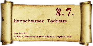 Marschauser Taddeus névjegykártya